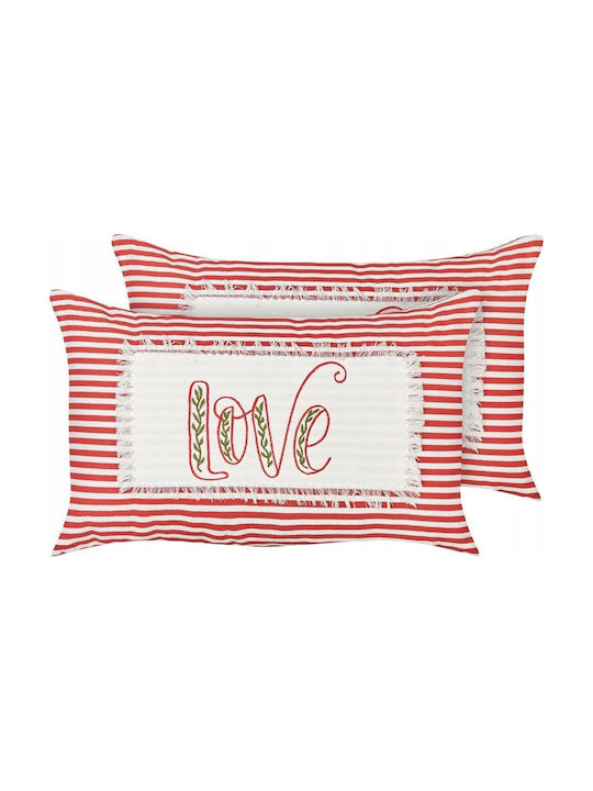 Beliani Sofa-Kissen Rote 30x50cm