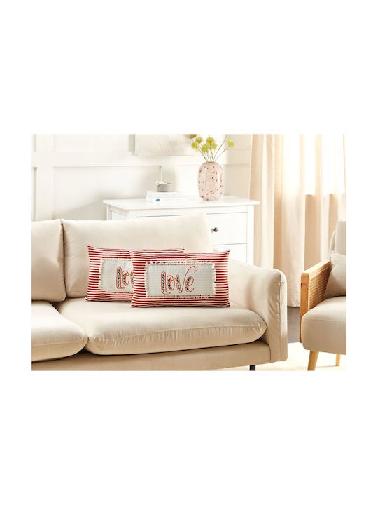 Beliani Sofa-Kissen Rote 30x50cm