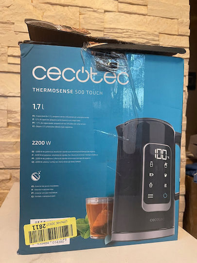 Cecotec Thermosense 500 Touch Βραστήρας 1.7lt 2200W Καφέ