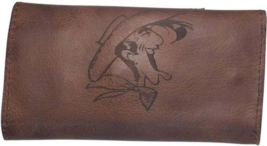Gk Shoes Tobacco Pouch With Snap Closure 10x16.5cm tobacco brown