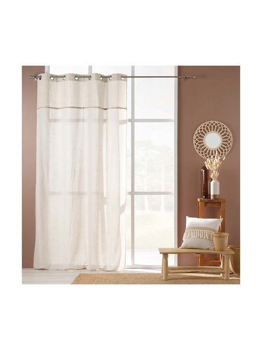 Douceur d'Intérieur Κουρτίνα με Τρουκς Λευκή 140x240εκ.