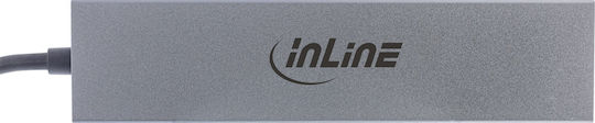 InLine Hub 4 Θυρών USB 3.2 με σύνδεση USB-A Γκρι