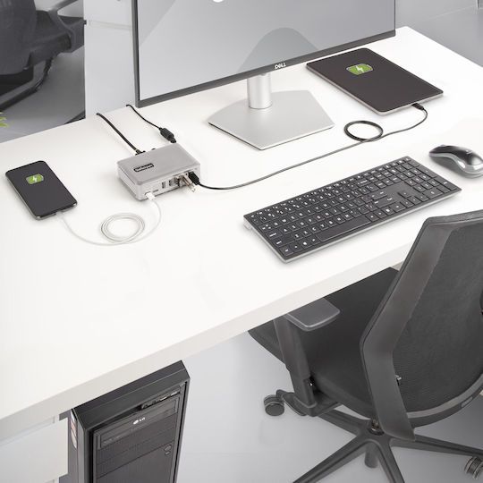 StarTech Hub 7 Θυρών USB 3.0 με σύνδεση USB-C Ασημί