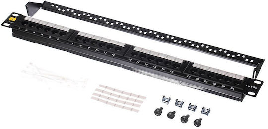 Netrack Patch Panel Unshielded για Rack 19" 24 Θυρών cat6