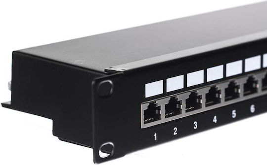 Netrack Patch Panel für Rack 19" 24 Ports Weiß