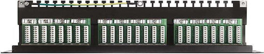 Netrack Patch Panel für Rack 19" 24 Ports Weiß