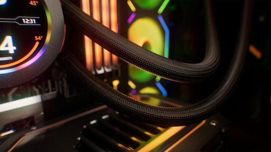 Krux HydroGlance 360 ARGB Water Cooling System AIO CPU with 3 120mm Fans