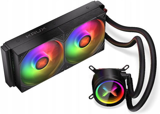 Krux HydroX 240 ARGB Υδρόψυξη AIO CPU με 2 Ανεμιστήρες 120mm