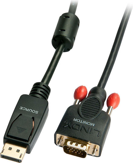Lindy Kabel DisplayPort-Stecker - VGA-Stecker 1m Schwarz (41941)