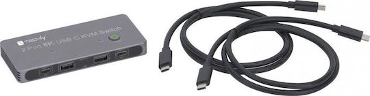 Techly IDATA KVM-DPC8K KVM & Data Switch