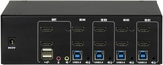 Inter-Tech KVM & Data Switch AC-42HUS