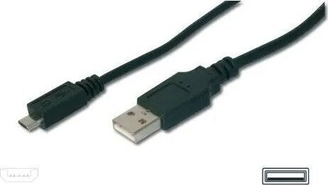 PremiumCord Regulär USB 2.0 auf Micro-USB-Kabel Schwarz 0.5m (KU2M02F) 1Stück