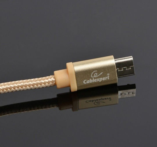Cablexpert Braided USB 2.0 to Micro USB Cable Gold 1.8m CCB-MUSB2B-AMBM-6-G 1 Piece