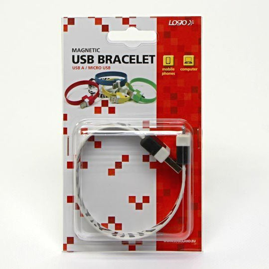Logo Collection Keychain USB 2.0 to micro USB Cable Κίτρινο 0.25m