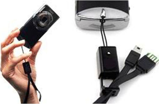 Logo Collection Keychain USB 2.0 to micro USB Cable Μαύρο 0.3m (81925)