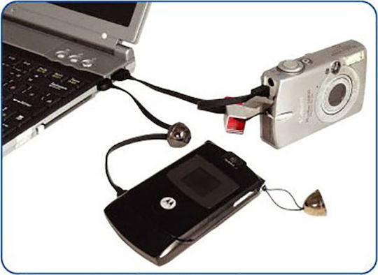 Logo Collection Keychain USB 2.0 to micro USB Cable Μαύρο 0.3m (81925)