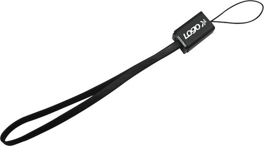 Logo Collection Keychain USB 2.0 to micro USB Cable Μαύρο 0.3m (81925)