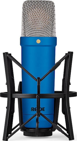 Rode NT-1 Signature Series Πυκνωτικό Μικρόφωνο Shock Mounted για Φωνητικά σε Μπλε Χρώμα Cobalt