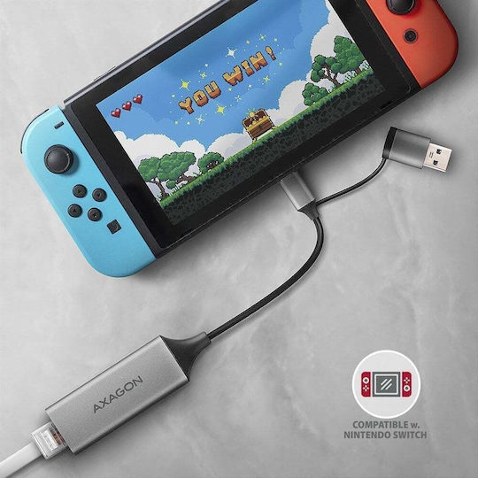 Axagon ADE-TXCA USB-C Network Adapter with Wired Ethernet Connection v1