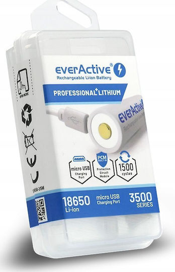 everActive Wiederaufladbare Batterie 18650 Li-Ion 3500mAh 3.7V 1Stück
