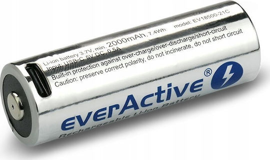 everActive Επαναφορτιζόμενη Μπαταρία 18500 Li-ion 2100mAh 3.7V 1τμχ