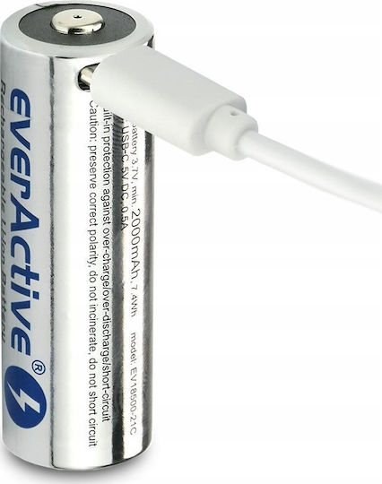 everActive Επαναφορτιζόμενη Μπαταρία 18500 Li-ion 2100mAh 3.7V 1τμχ