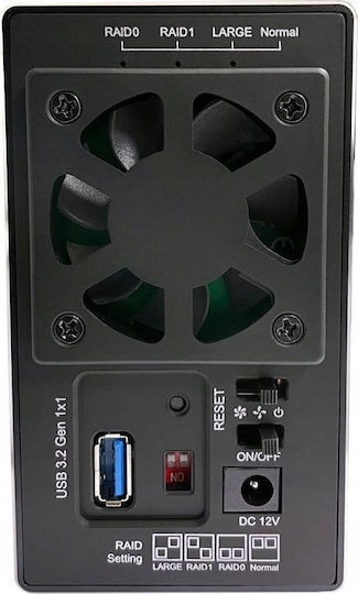 LC-Power Θήκη για 2 Σκληρούς Δίσκους 3.5" SATA III με σύνδεση USB 3.0