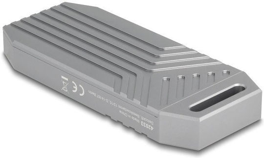 DeLock External Θήκη για Σκληρό Δίσκο M.2 SATA III NVME με σύνδεση USB 3.2 σε Γκρι χρώμα