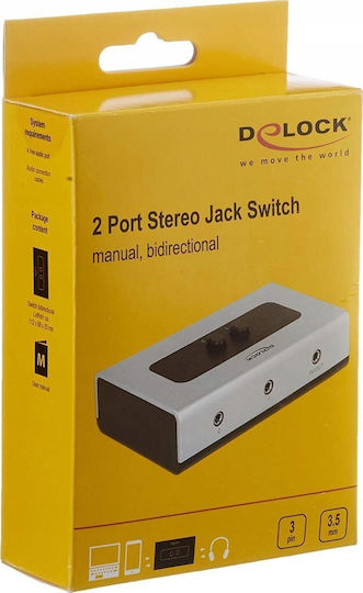 DeLock Switch Stereo Jack 3.5 mm 2 port
