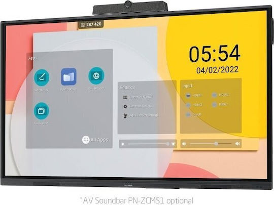 Nec 60005558 Afișaj Public LCD IPS 4K UHD 75" cu Ecran Tactil