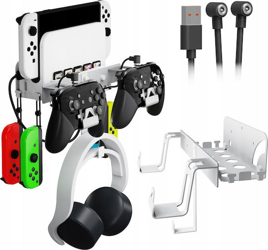 Jys Βάση για 2 χειριστήρια Switch / Switch Lite / Switch OLED Λευκή SB7921