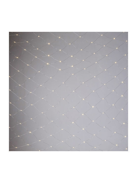 Netz 150 Mini Milky LED 31V Transformator Stetig Transparent PVC Kupferdraht Warmweiß LED Verlängerung 5m 2*2,5m IP44