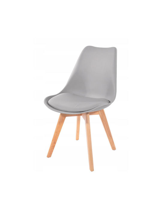 Mark Καρέκλα Κουζίνας από Πολυπροπυλένιο Gray 49x42x82εκ.
