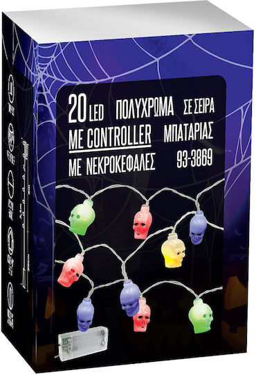 20 Lights LED 2.3m. Multicolor Battery in String 1pcs