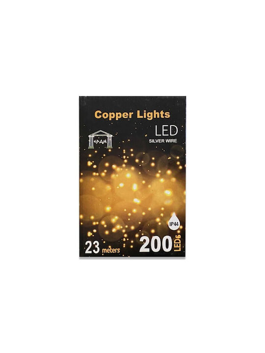 200 Светлини LED 20m. Топъл бял тип Лента 1бр