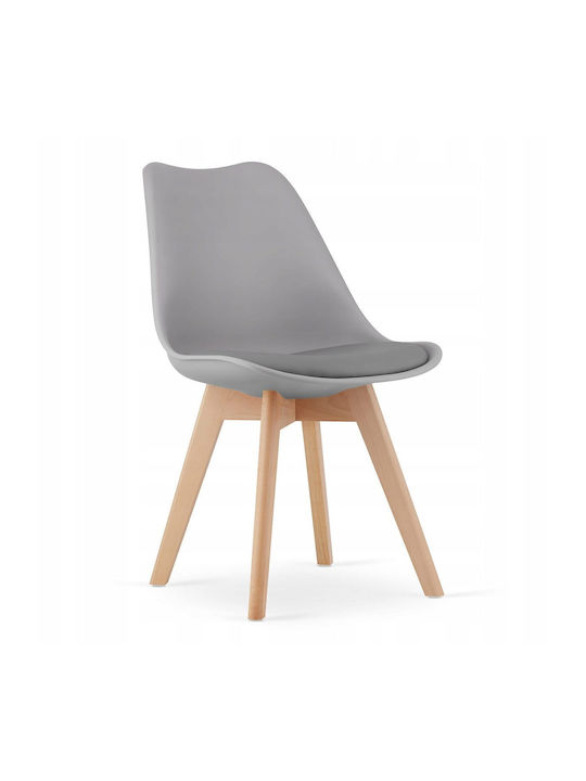 Mark Καρέκλα Κουζίνας από Πολυπροπυλένιο Gray 49x42x82εκ.