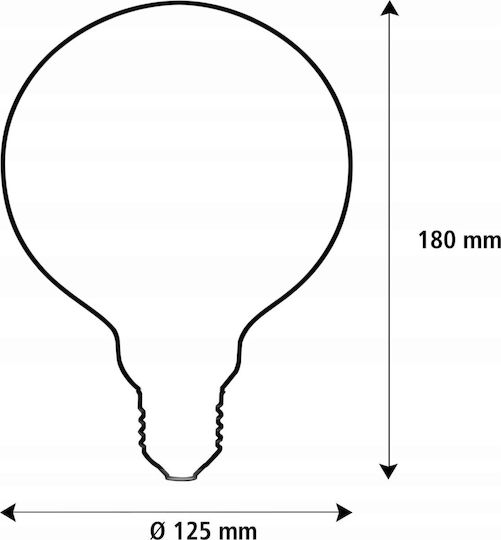 Segula LED Bulb 6.5W for Socket E27 and Shape G125 Warm White 460lm Dimmable