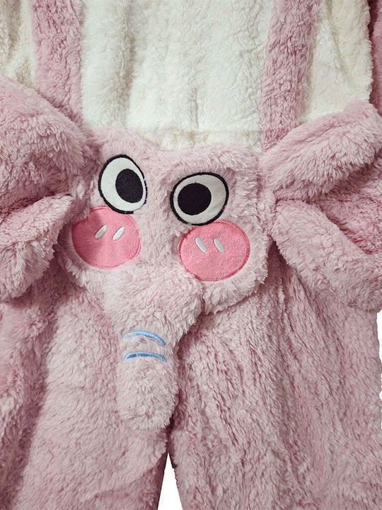 Ustyle Детска цяла пижама Зимна Кадифена Pink