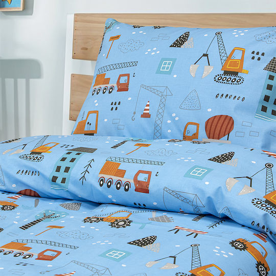 Lino Home Kids Duvet Cover Single Petrol Set