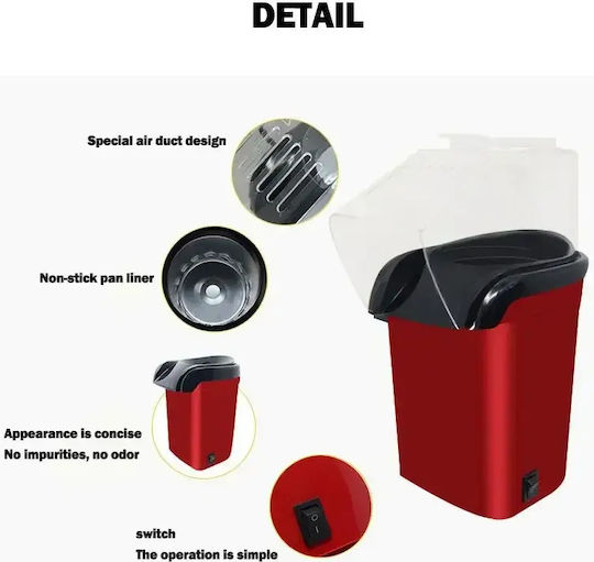 Mașină de popcorn cu aer cald 1200W
