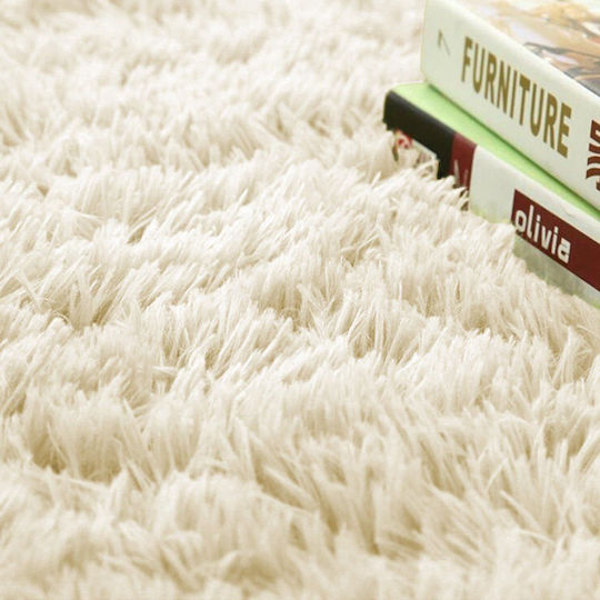 Strado Carpets Αντιολισθητικό Χαλί Στρογγυλό Shaggy Beige Φ150cm