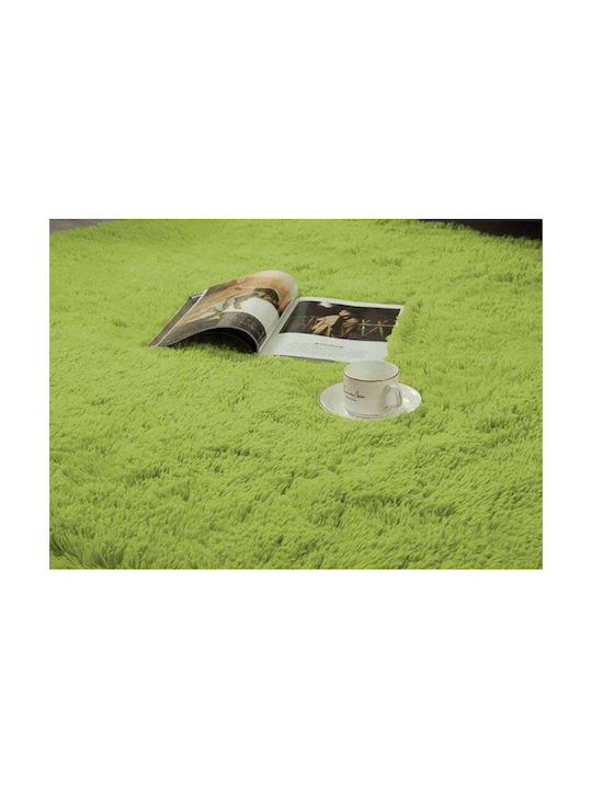 Strado Carpets Teppich Rechteckig Zottelig Synthetisch,Polyester/Cotton/Leather Greengrass