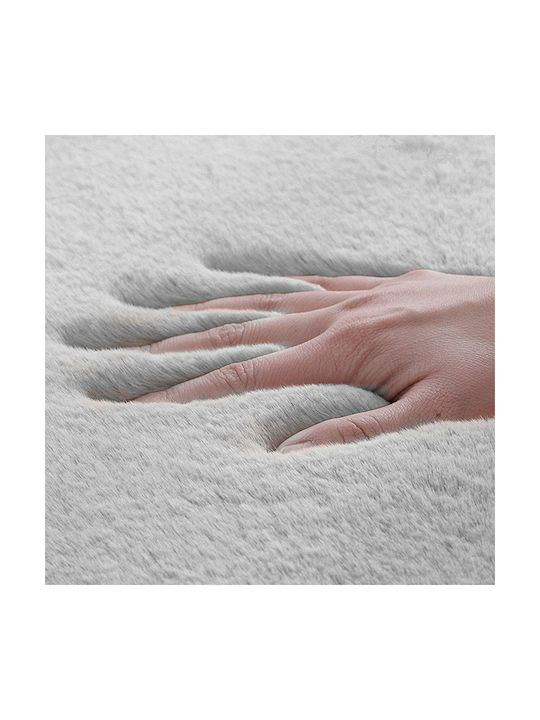 Strado Carpets Χαλί Διάδρομος Shaggy White 80x150cm