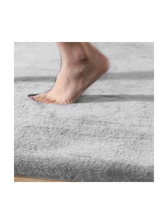 Strado Carpets Χαλί Διάδρομος Shaggy White 80x150cm