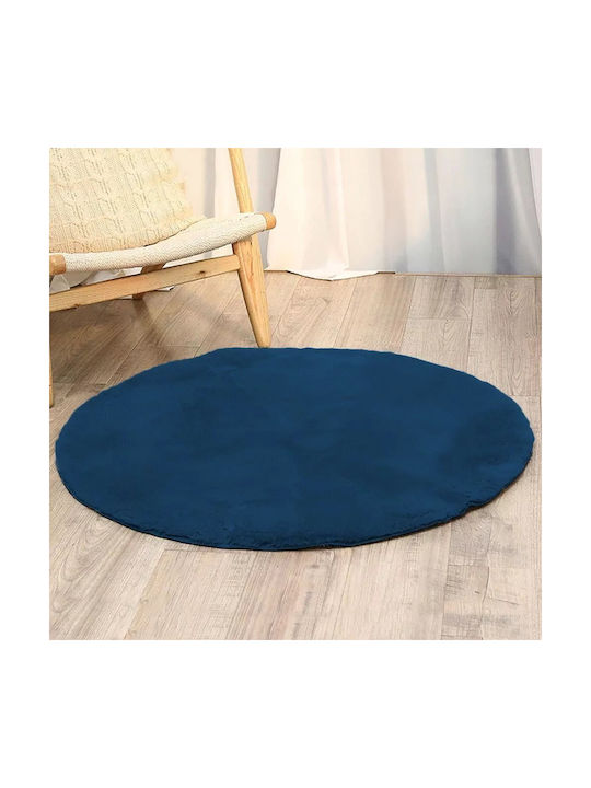 Strado Carpets Covor Rotund Albastru închis