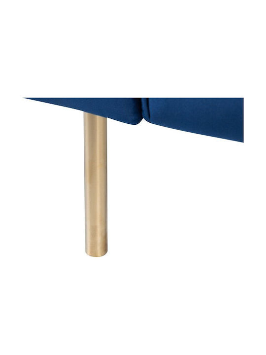 Dreisitzer Sofa Samt Marineblau 218x56x80cm