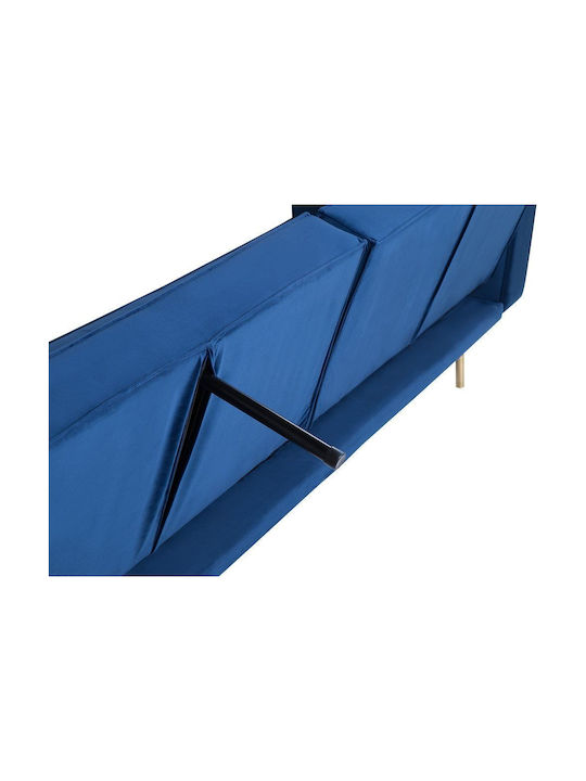 Dreisitzer Sofa Samt Marineblau 218x56x80cm