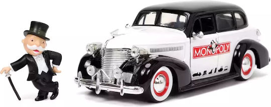 Jada 1:24 Scale Chevrolet Master Deluxe 1939 Metal Car Set Mr Monopoly Figure