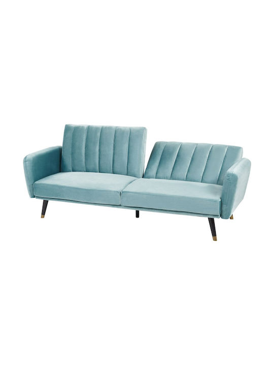 Ecke Sofa Sofa Samt Light Blue 180x180cm