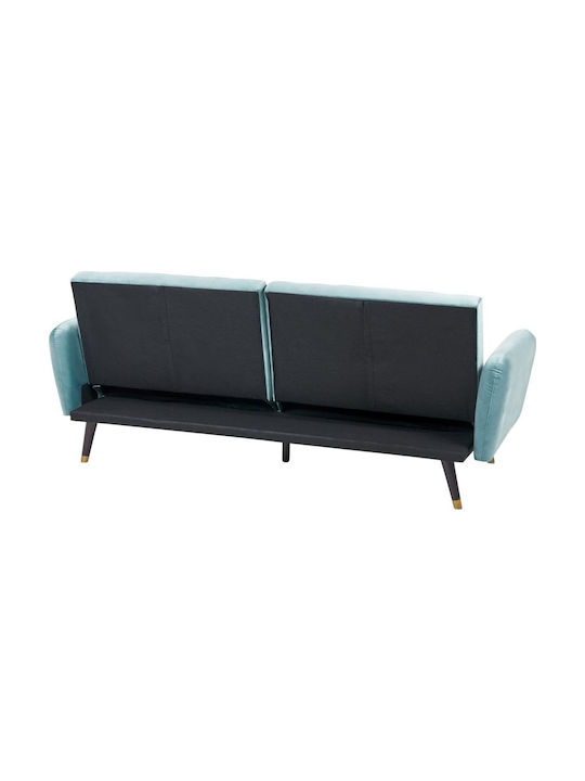 Ecke Sofa Sofa Samt Light Blue 180x180cm